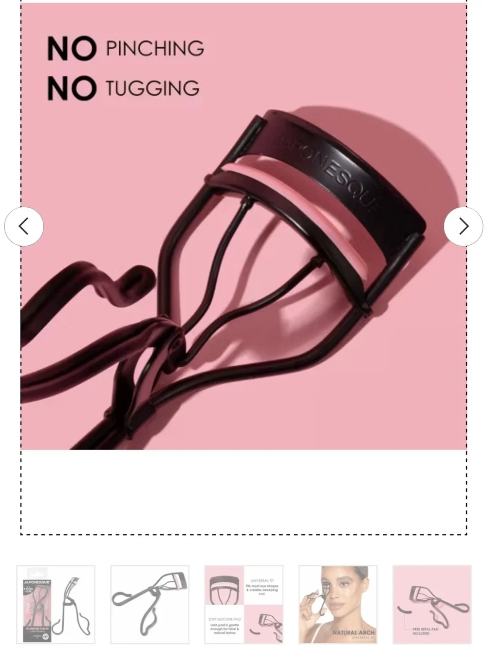 Japonesque Pink & Black Volumizing Eyelash Curler
